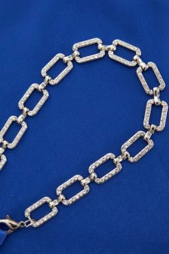 Blue Satin Diamante Midi Dress -Women Clothing Sale 00100036531 ZS