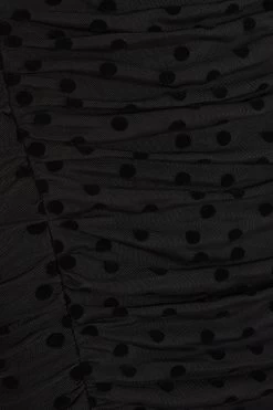 Black Polka Dot Bodycon Mini Dress -Women Clothing Sale 00100036559 ZS