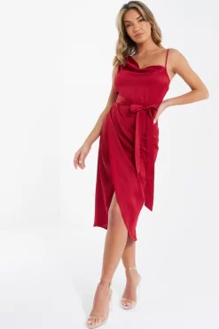 Berry Satin One Shoulder Midi Dress 9 Berry Satin One Shoulder Midi Dress -Women Clothing Sale 00100036594 XS scaled