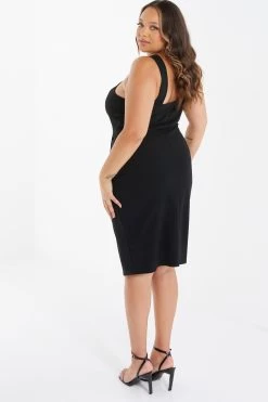 Curve Black Wrap Diamante Midi Dress 8 Curve Black Wrap Diamante Midi Dress -Women Clothing Sale 00100036596 XB