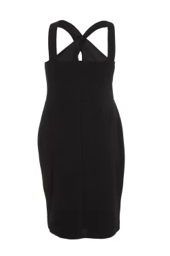 Curve Black Wrap Diamante Midi Dress -Women Clothing Sale 00100036596 ZB scaled