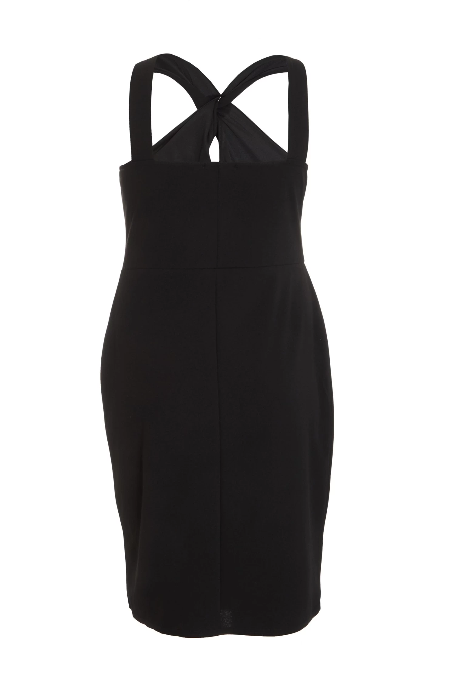 Curve Black Wrap Diamante Midi Dress 5 Curve Black Wrap Diamante Midi Dress - Image 5