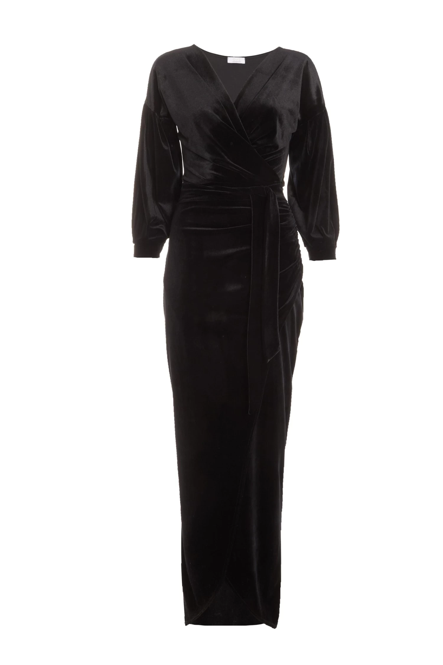 Black Velvet Wrap Maxi Dress 1 Black Velvet Wrap Maxi Dress