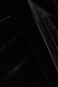 Black Velvet Wrap Maxi Dress -Women Clothing Sale 00100036630 ZS scaled