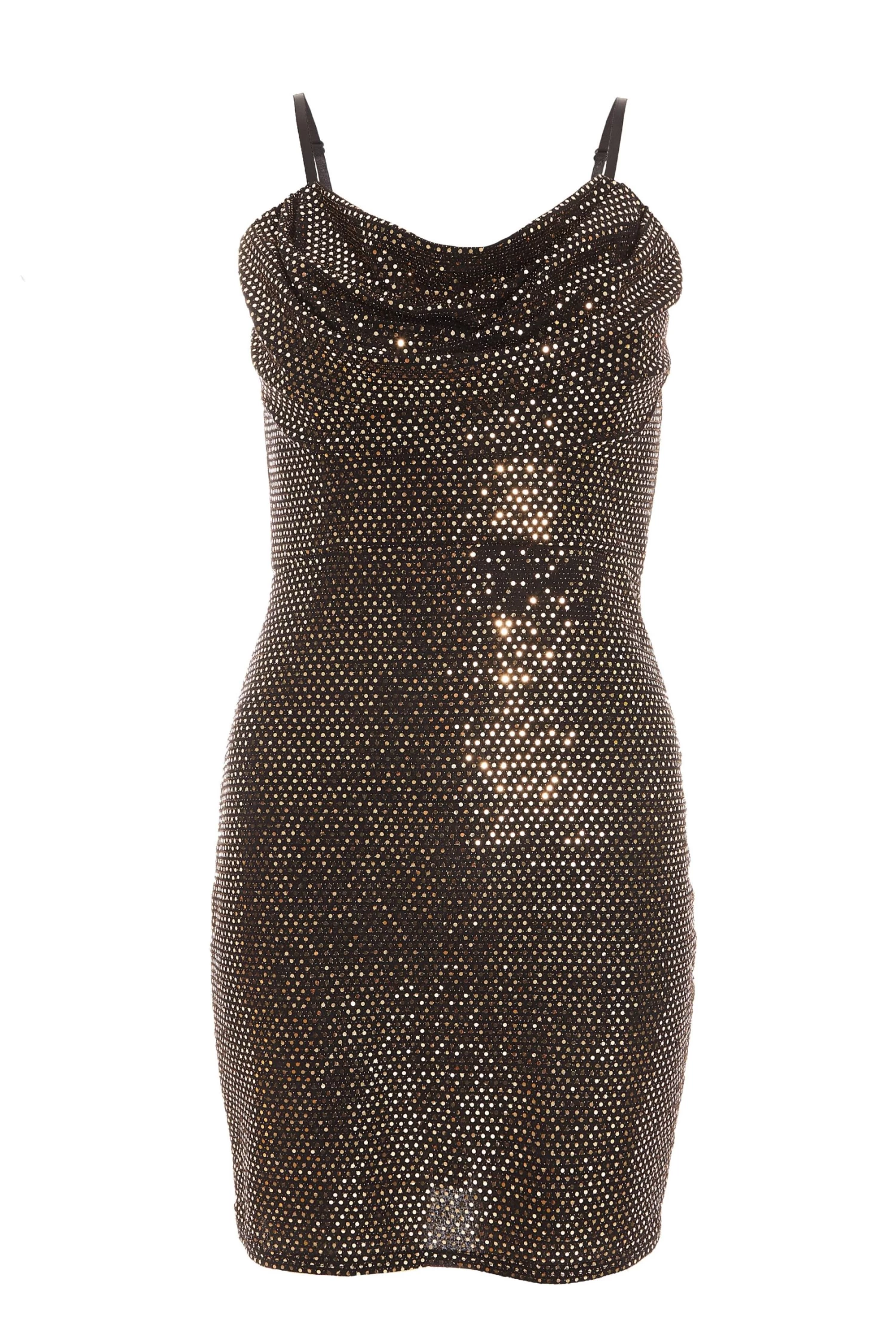 Gold Sequin Cowl Neck Mini Dress 1 Gold Sequin Cowl Neck Mini Dress