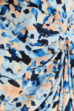 Blue Smudge Print Ruched Midi Dress 11 Blue Smudge Print Ruched Midi Dress -Women Clothing Sale 00100036685 ZS scaled