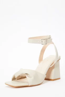 Nude Twist Front Block Heeled Sandals -Women Clothing Sale 00100036767 XB scaled