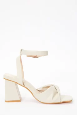 Nude Twist Front Block Heeled Sandals -Women Clothing Sale 00100036767 ZS scaled