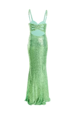 Green Sequin Ruched Bodycon Maxi Dress 10 Green Sequin Ruched Bodycon Maxi Dress -Women Clothing Sale 00100036822 ZB scaled