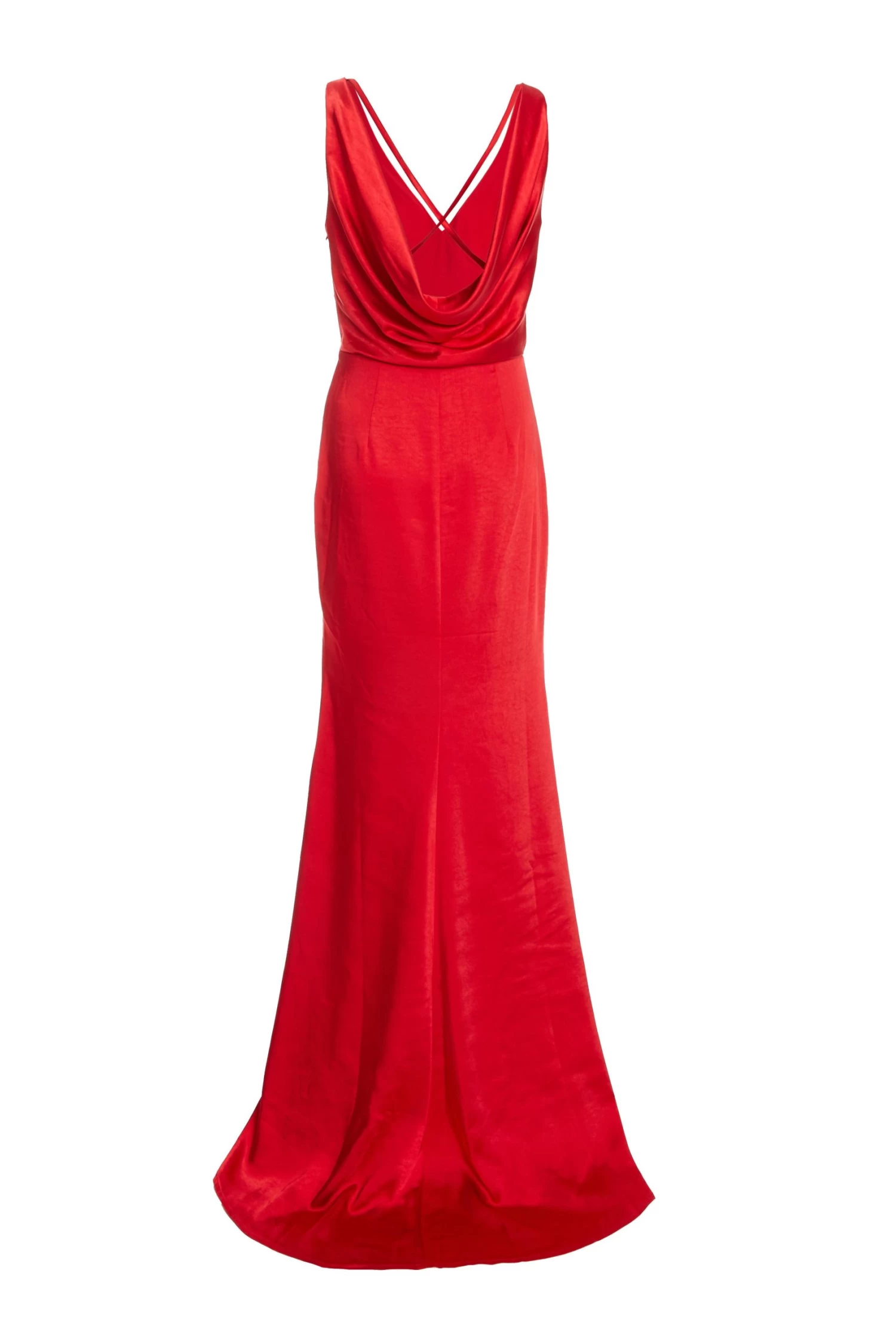 Red Satin Maxi Dress 5 Red Satin Maxi Dress - Image 5