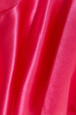 Pink Satin Ruffle Maxi Dress 11 Pink Satin Ruffle Maxi Dress -Women Clothing Sale 00100036828 ZS