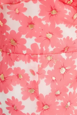 Coral Floral Cold Shoulder Wrap Midi Dress 11 Coral Floral Cold Shoulder Wrap Midi Dress -Women Clothing Sale 00100036834 ZS scaled