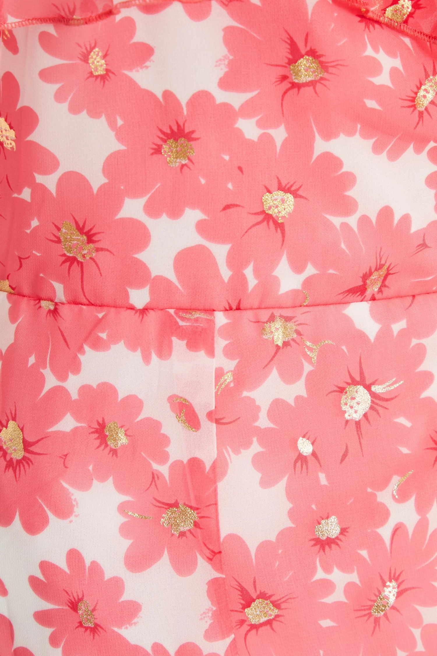 Coral Floral Cold Shoulder Wrap Midi Dress 6 Coral Floral Cold Shoulder Wrap Midi Dress - Image 6