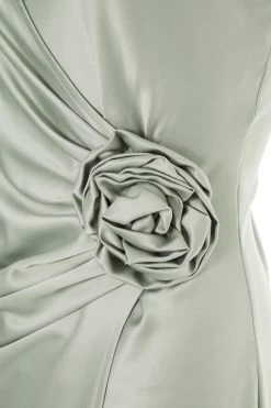 Sage Satin Wrap Floral Midi Dress 11 Sage Satin Wrap Floral Midi Dress -Women Clothing Sale 00100036917 ZS