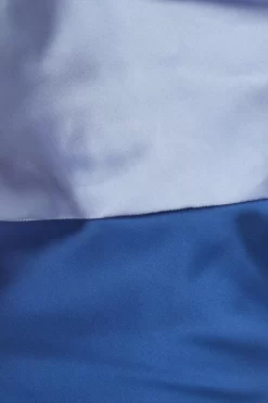 Blue Two Tone Satin Slip Midi Dress -Women Clothing Sale 00100036920 ZS scaled