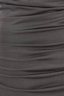Grey Ruched Bodycon Mini Dress -Women Clothing Sale 00100036990 ZS scaled