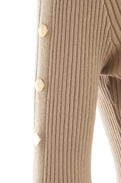 Stone Knitted Button Turtle Neck Midi Dress -Women Clothing Sale 00100036997 ZS scaled