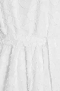 White Jacquard Halter Neck Mini Dress -Women Clothing Sale 00100037028 ZS scaled