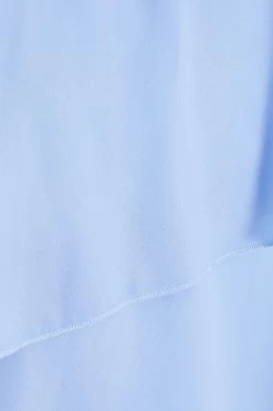 Blue Chiffon Frill Midiaxi Dress -Women Clothing Sale 00100037042 ZS