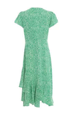 Green Polka Dot Frill Midi Dress 10 Green Polka Dot Frill Midi Dress -Women Clothing Sale 00100037101 ZB scaled