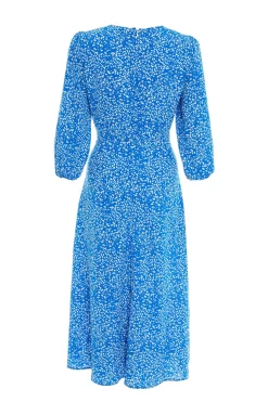 Blue Smudge Animal Print Midi Dress 10 Blue Smudge Animal Print Midi Dress -Women Clothing Sale 00100037103 ZB scaled