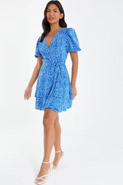 Blue Smudge Animal Print Mini Dress -Women Clothing Sale 00100037104 XS scaled
