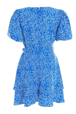 Blue Smudge Animal Print Mini Dress -Women Clothing Sale 00100037104 ZB scaled