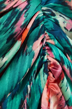 Petite Multicoloured Brush Stroke Midi Dress -Women Clothing Sale 00100037109 ZS scaled