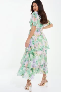Multicoloured Tropical Print Midaxi Dress -Women Clothing Sale 00100037130 XB scaled