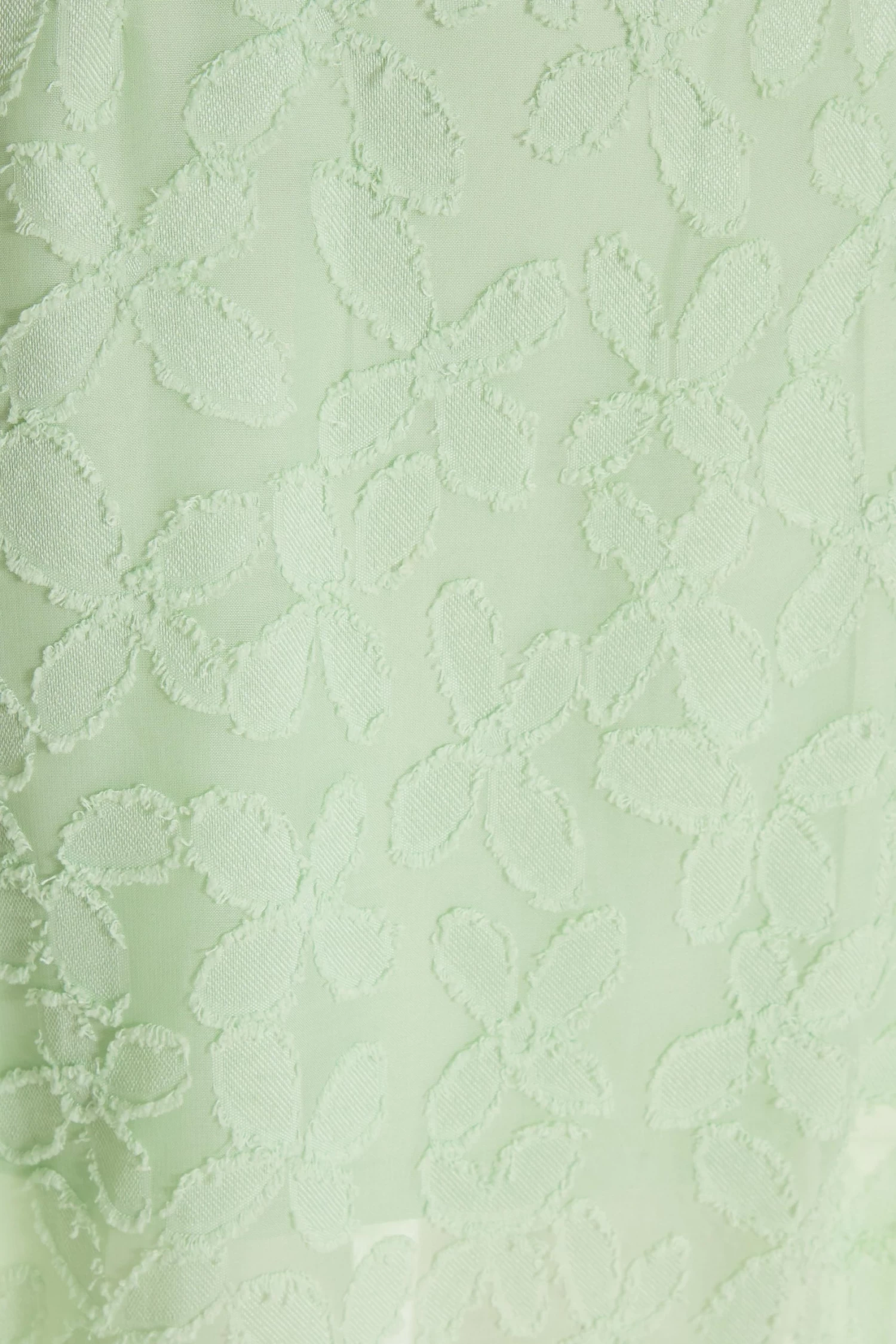 Sage Jacquard Puff Sleeve Midi Dress 6 Sage Jacquard Puff Sleeve Midi Dress - Image 6