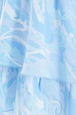 Blue Brush Stroke Tie Back Playsuit -Women Clothing Sale 00100037203 ZS scaled