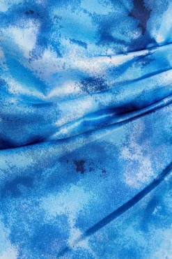 Blue Satin Marble Print Wrap Mini Dress 11 Blue Satin Marble Print Wrap Mini Dress -Women Clothing Sale 00100037206 ZS scaled