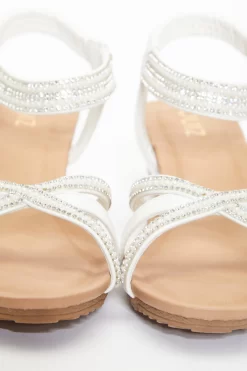 White Cross Front Comfort Wedges 10 White Cross Front Comfort Wedges -Women Clothing Sale 00100037232 ZB scaled