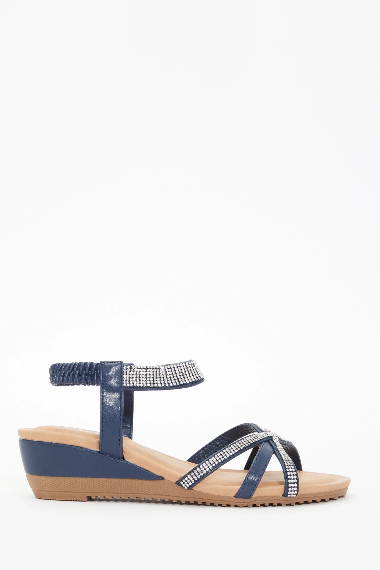 Navy Cross Front Comfort Wedges 2 Navy Cross Front Comfort Wedges - Image 2