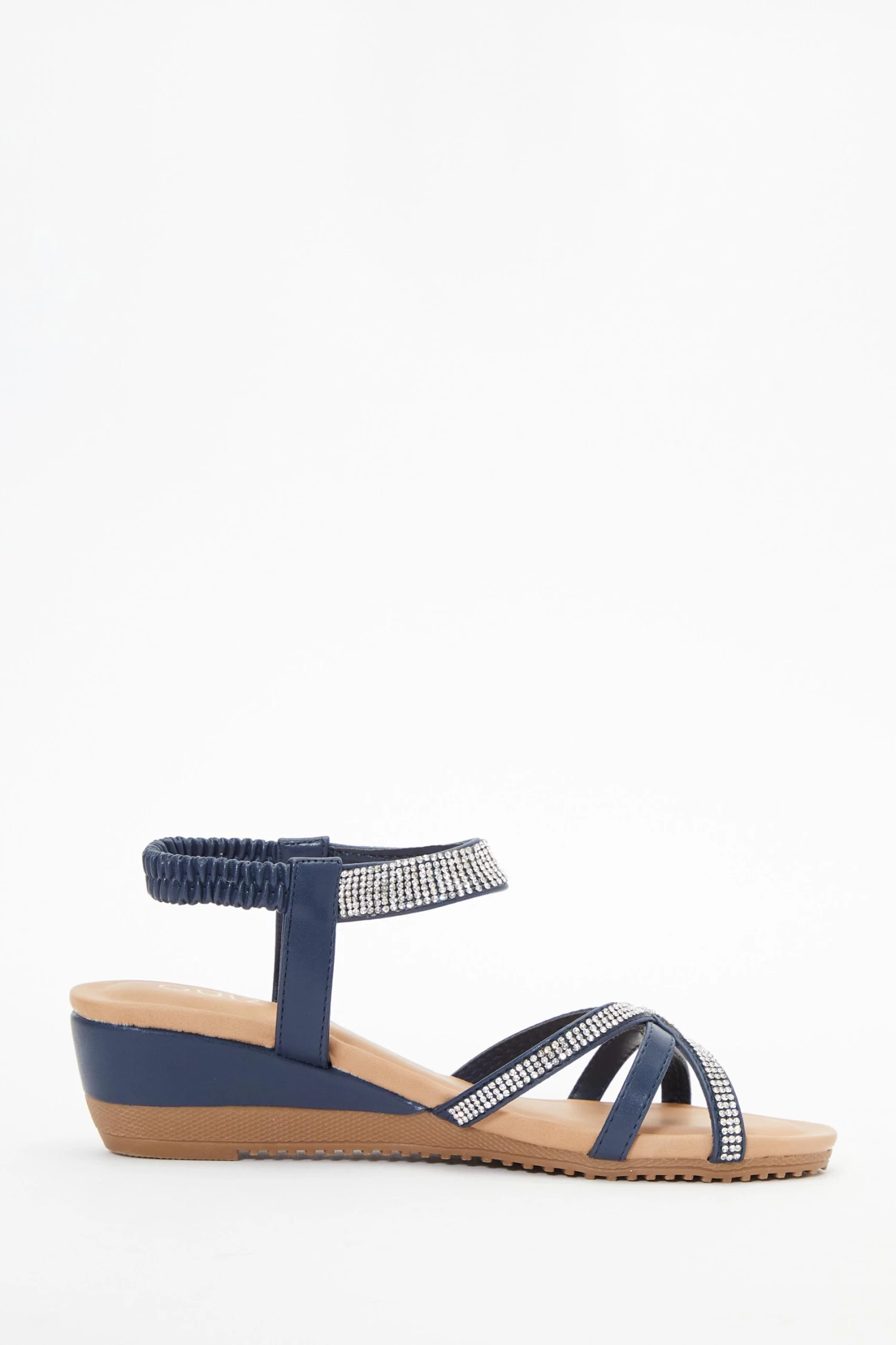 Navy Cross Front Comfort Wedges 6 Navy Cross Front Comfort Wedges - Image 6