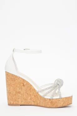 White Diamante Heeled Wedges 11 White Diamante Heeled Wedges -Women Clothing Sale 00100037247 ZS scaled