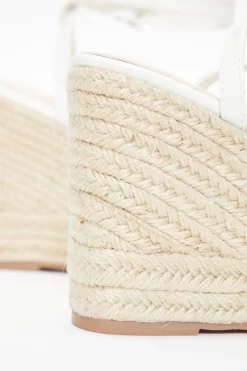 White Cross Strap Wedges -Women Clothing Sale 00100037258 ZB scaled