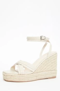 Nude Cross Strap Wedges 8 Nude Cross Strap Wedges -Women Clothing Sale 00100037261 XB