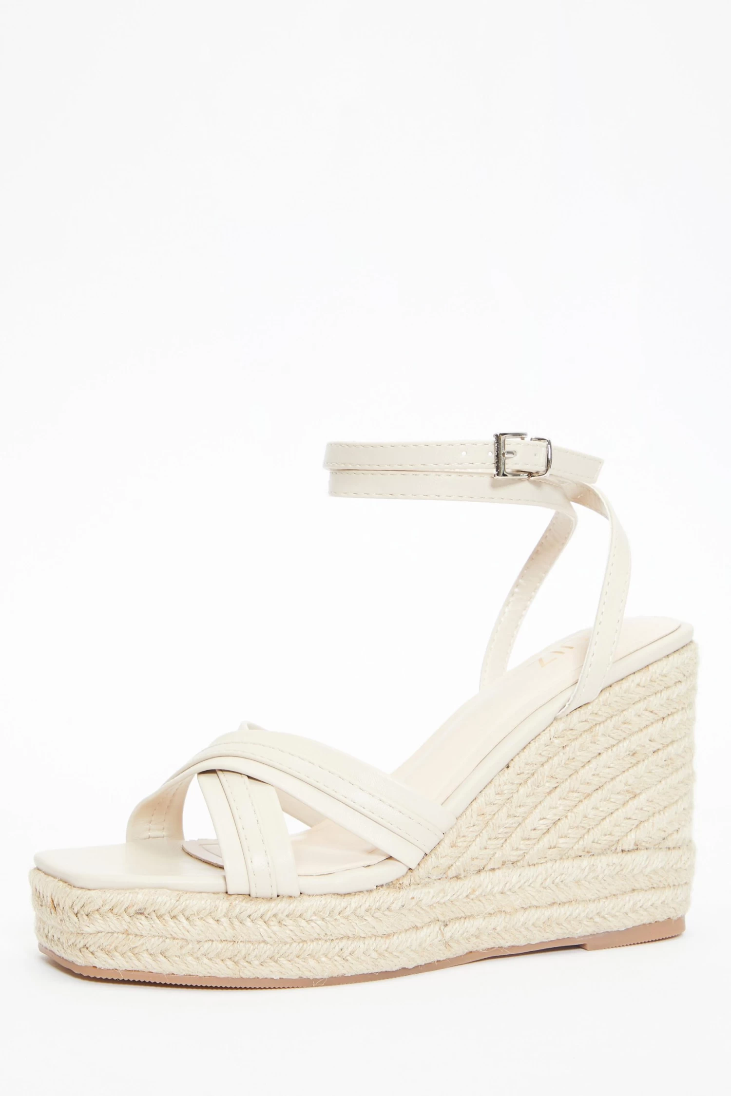 Nude Cross Strap Wedges 3 Nude Cross Strap Wedges - Image 3