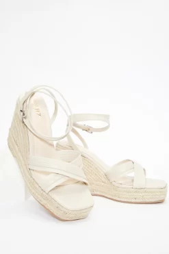 Nude Cross Strap Wedges -Women Clothing Sale 00100037261 XS scaled