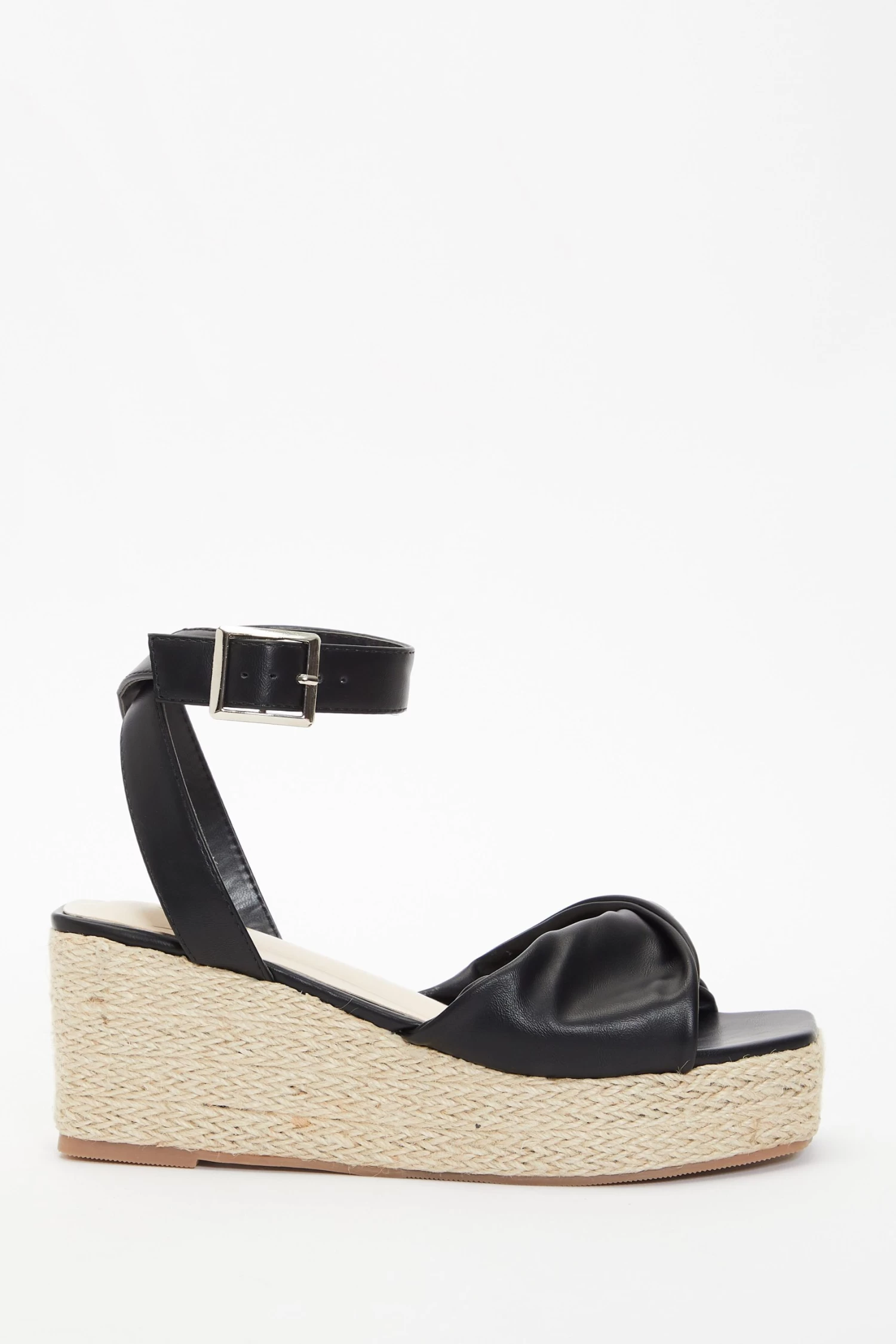 Black Twist Front Wedges 2 Black Twist Front Wedges - Image 2