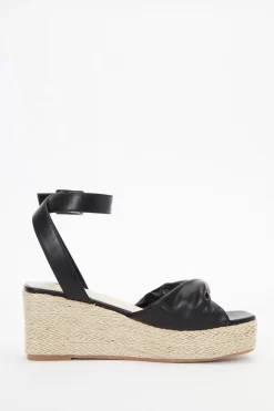 Black Twist Front Wedges 11 Black Twist Front Wedges -Women Clothing Sale 00100037274 ZS scaled