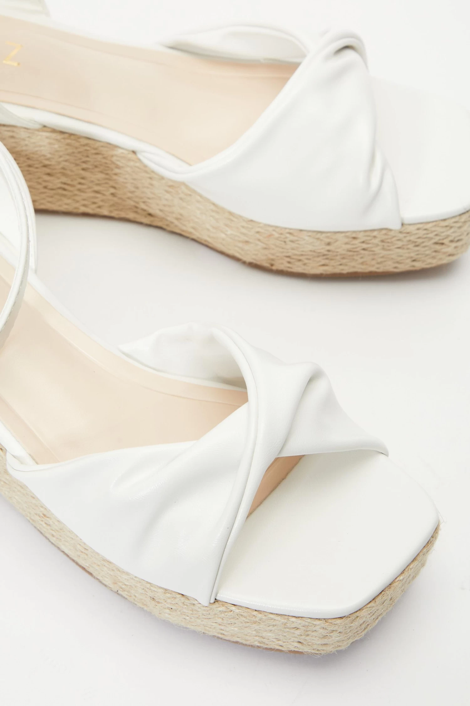 White Twist Front Wedges 5 White Twist Front Wedges - Image 5