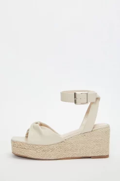 Nude Twist Front Wedges