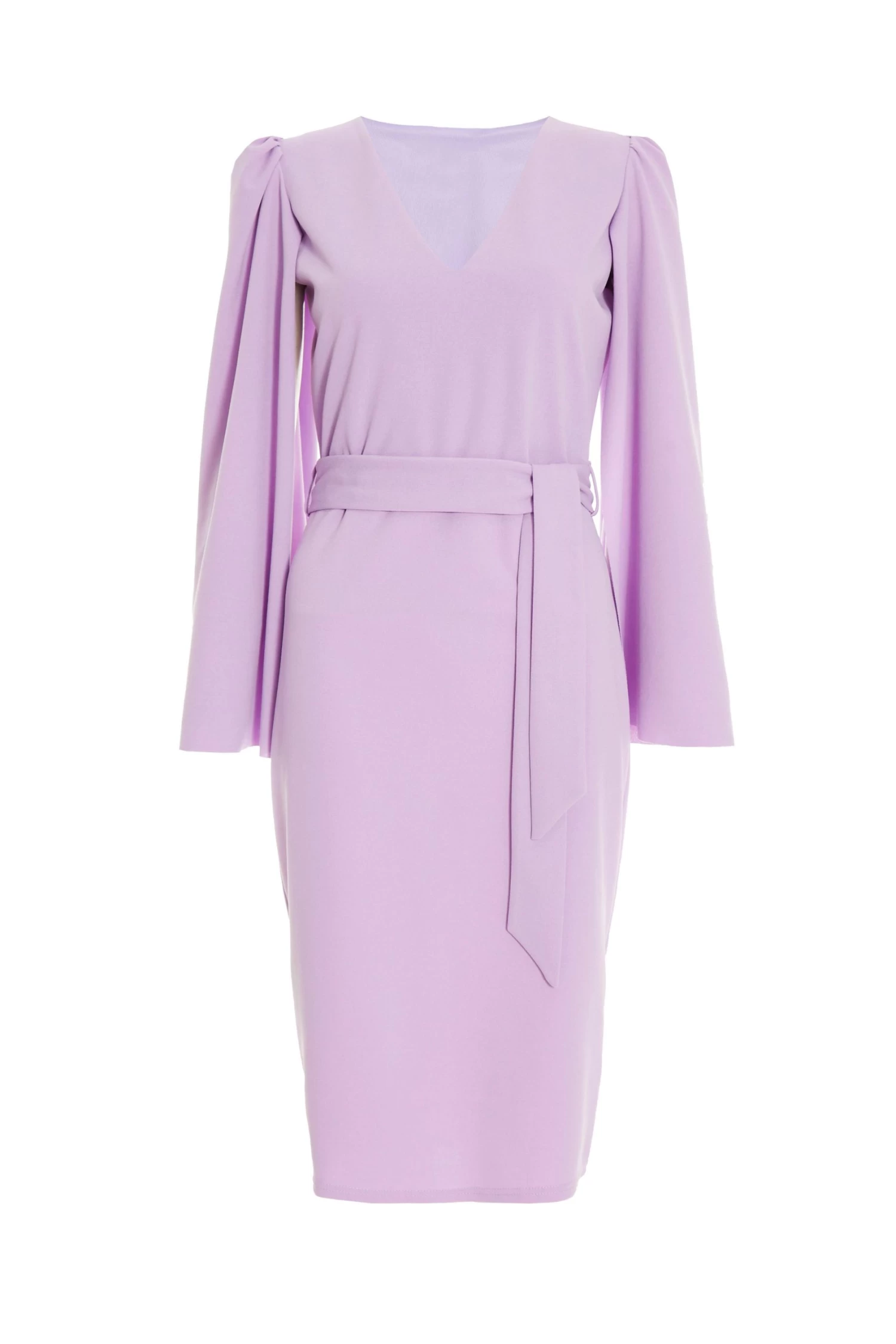 Lilac Cape Sleeve Midi Dress 1 Lilac Cape Sleeve Midi Dress