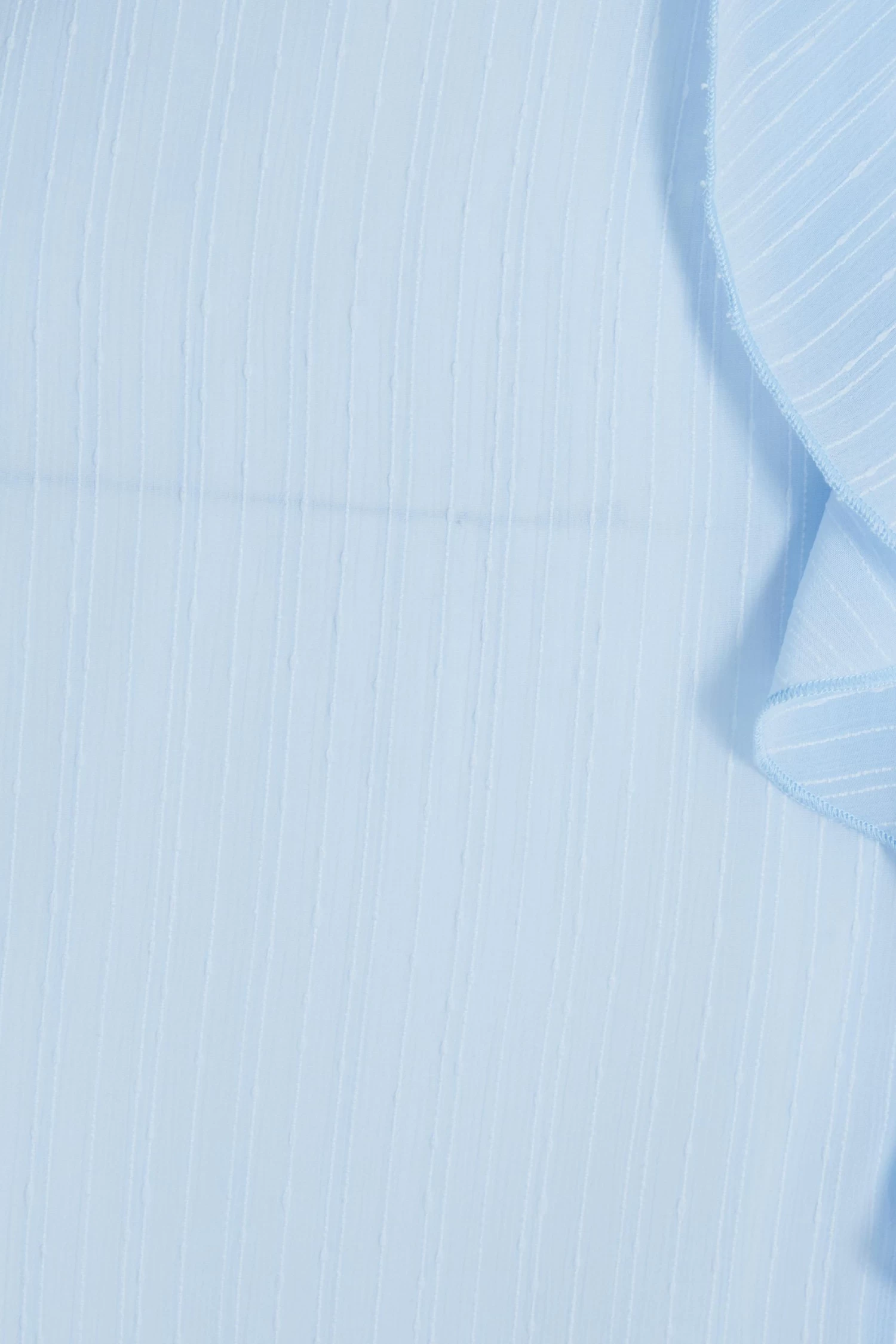 Light Blue Textured Frill Midi Dress 6 Light Blue Textured Frill Midi Dress - Image 6