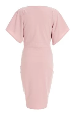 Light Pink Buckle Wrap Midi Dress 10 Light Pink Buckle Wrap Midi Dress -Women Clothing Sale 00100037309 ZB