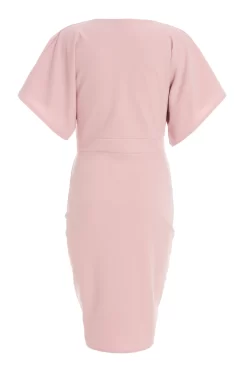 Light Pink Buckle Wrap Midi Dress 10 Light Pink Buckle Wrap Midi Dress -Women Clothing Sale 00100037309 ZB scaled