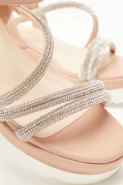 Pink Faux Leather Diamante Wedges 10 Pink Faux Leather Diamante Wedges -Women Clothing Sale 00100037332 ZB scaled