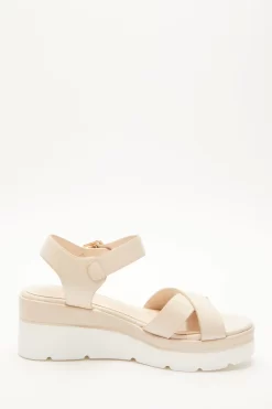 Nude Faux Leather Cross Strap Wedges 11 Nude Faux Leather Cross Strap Wedges -Women Clothing Sale 00100037334 ZS scaled